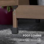 Wooden Potting Bench with Storage, Sink, Water Tap for Backyard, Patio, Balcony, Dark Brown - Image 6