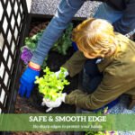 Galvanized Raised Garden Bed Planter Box with Trellis for Climbing Plants, Vegetable, Vines, 35" x 16" x 70", Black - Image 6
