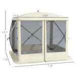 Pop Up Camping Canopy Gazebo Screen Shelter Tent with Mesh and Carry Bag - Image 3