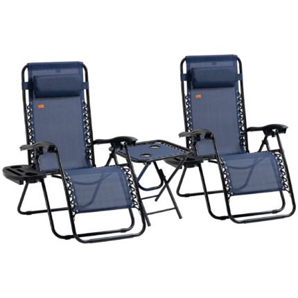 Zero Gravity Chair Set with Side Table