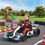 24V 7.5 MPH Electric Go Kart with Adjustable Seat, Slow Start - Image 2