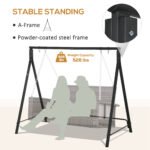 Metal Porch Swing Stand, Heavy Duty Swing Frame, Hanging Chair Stand Only, 528 LBS Weight Capacity, for Backyard, Patio, Lawn, Playground, Black - Image 6