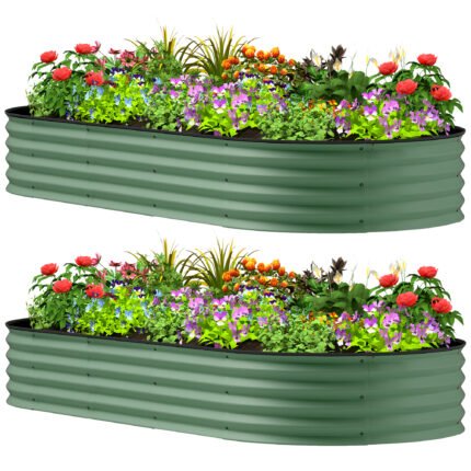 7' x 3' x 1' Raised Garden Bed Set with 2PCS Raised Beds