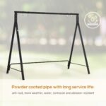 Metal Porch Swing Stand, Heavy Duty Swing Frame, Hanging Chair Stand Only, 528 LBS Weight Capacity, for Backyard, Patio, Lawn, Playground, Black - Image 4