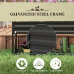 Galvanized Raised Garden Bed, Metal Planter Box with Legs, Storage Shelf and Bed Liner, Black - Image 6