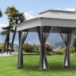 11x11 Canopy Gazebo, Portable Outdoor Patio Shelter with Zipper Mesh Privacy Netting, Carry Bag Included, for Family Use - Image 8