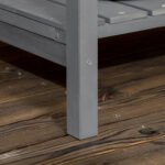 Wooden Raised Garden Bed, Elevated Planter Box Stand with 8 Slots and Open Shelf, Dark Gray - Image 8