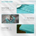 Patio Side Table, 15" Square Outdoor End Table, HDPE Plastic Tea Table for Adirondack Chair, Backyard or Lawn, Green - Image 6