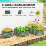 4.9' x 2' x 1' Galvanized Raised Garden Bed Kit, Metal Planter Box with Safety Edging, Green - Image 4