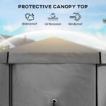 12' x 12' Hexagonal Pop Up Gazebo Canopy Tent with 5 Sidewalls, Outdoor Canopy Shelter with Carry Bag - Image 6