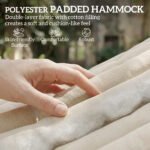 Outdoor Hammock 2-Person, with Pillow & Pad, 440 lbs Capacity, Cream White - Image 4