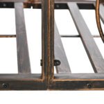 6' Metal Arch Backyard Garden Bridge, Safety Siderails, Arc Footbridge for Backyard Creek, Stream, Pond, Bronze - Image 7