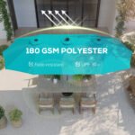 13ft Double-Sided Market Umbrella, Large Patio Umbrella with Solar Lights, Crank Handle for Garden, Pool, Yard - Image 6