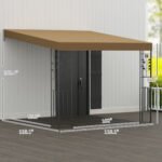 10' x 10' Outdoor Pergola Canopy, Metal Patio Canopy with Drainage Holes for Backyard, Garden - Image 3
