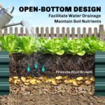95" x 36" x 12" Galvanized Raised Garden Bed, Easy DIY and Cleaning for Growing Flowers, Herbs, Succulents, Green - Image 6