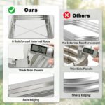 Galvanized Raised Garden Bed, Steel Outdoor Planters with Reinforced Rods, 71" x 36" x 23", Silver - Image 5