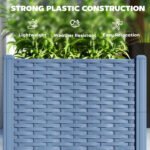 Plastic Raised Garden Bed, 4 x 1 x 1 ft Outdoor Flower Box with Drainage Holes for Vegetables, Herbs, Blue - Image 5