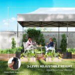 10 x 20 ft Pop Up Canopy Tent, Heavy Duty UPF50+ Outdoor Portable Instant Canopy Shelter with Wheeled Bag - Image 8