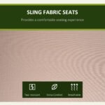 3-Seat Outdoor Porch Swing Chair, Patio Swing Glider with Adjustable Canopy, Breathable Seat, and Steel Frame for Garden, Poolside, Backyard, Beige - Image 5