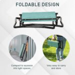 Padded Garden Kneeler and Seat Bench, Padded Foldable Garden Stool, Green - Image 5