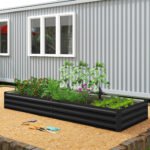95" x 36" x 12" Galvanized Raised Garden Bed, Easy DIY and Cleaning for Growing Flowers, Herbs, Succulents, Black - Image 7