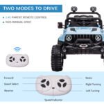 12V Kids Ride on Car with Remote Control, Battery-Operated Ride on Toy with Spring Suspension, Led Lights, Music, Horn, 3 Speeds, USB, MP3 - Image 6