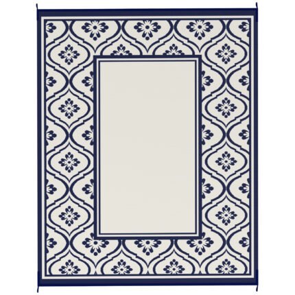 Reversible Outdoor Rug with Waterproof Plastic Straw