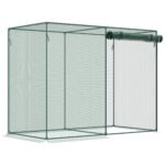 6 x 3ft Crop Cages for Garden, Plant Protectors from Animals, Two Zippered Doors, Storage Bag, 6 Ground Stakes, Green