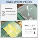 Mini Greenhouse with Screen Roof, 4 Tier Portable Small Greenhouse with High Strength PE Cover, Green - Image 4