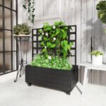 Raised Garden Bed with Trellis and Wheels, Outdoor Planter Wooden Elevated Garden Bed for Garden, Patio, Balcony - Image 2