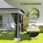 12 x 12 ft. Canopy Tent with Mesh Netting, UPF50+ Pop Up Tent with Carry Bag for Garden, Patio - Image 8