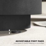 2.6 Gal Outdoor Side Table, 3-In-1 Concrete Cooler Bar Table with Storage, Removable Ice Bucket and Lid, Charcoal Gray - Image 6
