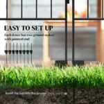 Garden Fence, 4 Pack Steel Fence Panels, 11.5' L x 43" H, Rust-Resistant Decorative Border Flower Edging for Yard, Landscape, Patio, Outdoor Decor, Square Vines - Image 4