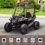 12V Dual Motor Kids Electric Ride-on UTV Toy with MP3/USB Music Connection, Suspension & Remote Control - Camo - Image 4