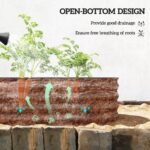 7.9' x 2' x 1' Galvanized Raised Garden Bed Kit, Metal Planter Box with Safety Edging, Brown - Image 5