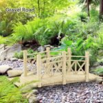 5 ft. Wooden Garden Bridge Footbridge for Backyard Ponds, Creeks, Streams, Nature Wood - Image 7