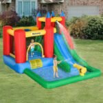 Kids Bounce House Inflatable Slide with Splash Pool, Water Cannon, Climbing Wall, Inflator Included, 6 in1 Bouncy Castle Kids Backyard Activity Outdoor Water Play Toy - Image 2