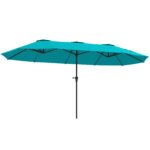 13 ft. Extra Large Patio Umbrella with Easy Crank Handle, Vents for Outdoor, Patio, UPF30+, Navy Blue - Image 10