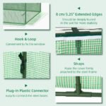 71" x 36" x 28" Mini Greenhouse Portable Hot House for Plants with Large Zipper Windows for Outdoor, Indoor, Garden, Green - Image 6