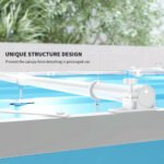10' x 10' Retractable Pergola Canopy with Magnetic Fixture, UPF30+ Outdoor Pergola - Image 6