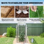 Walk-in Tunnel Greenhouse, Hoop House Greenhouse with 8 Roll-Up Doors, 10' x 3' x 6.5', Clear - Image 6