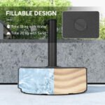 Round Patio Umbrella Base Holder, Heavy Duty Outdoor Umbrella Stand Base, Filled Up to 44lbs with Stand or 40lbs with Water for Garden, Poolside - Image 4