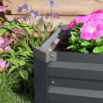 8x2x1ft Galvanized Raised Garden Bed Kit with Safety Edging for Flowers, Herbs and Vegetables, Dark Gray - Image 8