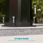 9.2 Gallon Slolar Heated Outdoor Shower with 2 Free-Rotating Shower Heads and Foot Showers for Poolside Beach Spa, 7.1ft - Image 8