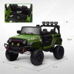 12V Battery Powered Ride on Car, Ride on Truck w/ Remote, 4 Suspension Wheels, Music Horn Lights - Image 3