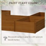 Raised Garden Bed, Set of 5 Large Wooden Box Planters for Outdoor Plants Vegetables Flowers Herbs, 7.5x7.5x1ft, Brown - Image 5