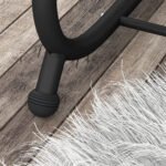 Free Standing Swing Bench, Porch Swing with Stand, Adjustable Canopy, Cushion and Pillows, Ecru - Image 8