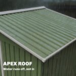 9' x 6' Outdoor Storage Shed, Garden Tool Metal Shed with Foundation Kit, Double Lockable Door, Air Vents and Sloping Roof, for Backyard, Patio, Lawn, Green - Image 8