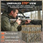 Hunting Blind for 2 Person, See Through Pop Up Blind with 270-Degree View, Windows for Deer Hunting, Camouflage - Image 4