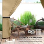 11' x 11' Outdoor Gazebo, Double Roof Patio Gazebo with Curtains, Church Windows, Galvanized Steel Frame - Image 7